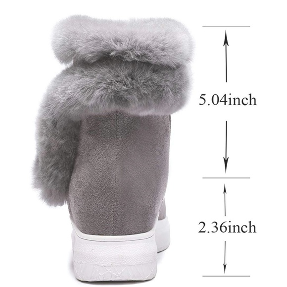 Womens Snow Boots for Women,Wedge Winter Warm Faux - Picture 2 of 7